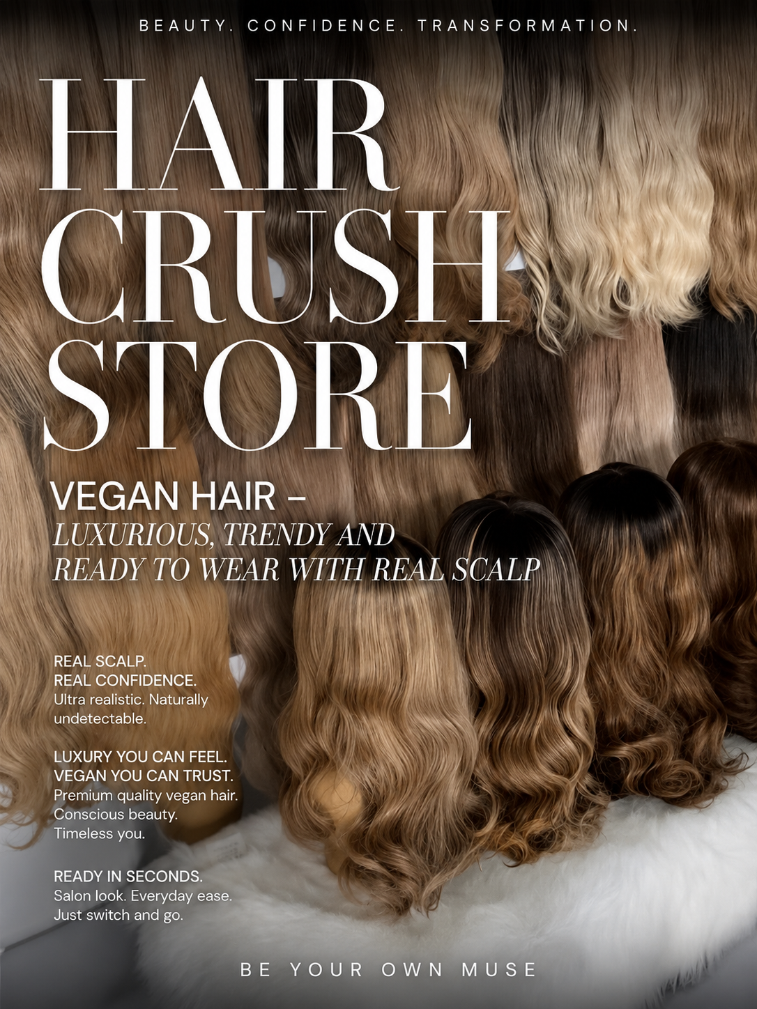 Vegan Hair – lyxigt, trendigt och Ready to Wear med Real Scalp
